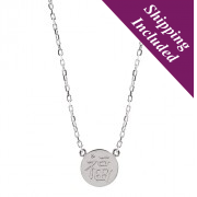 Delicate Silver Necklace - Be Happy Delicate Silver Necklace - Be Happy